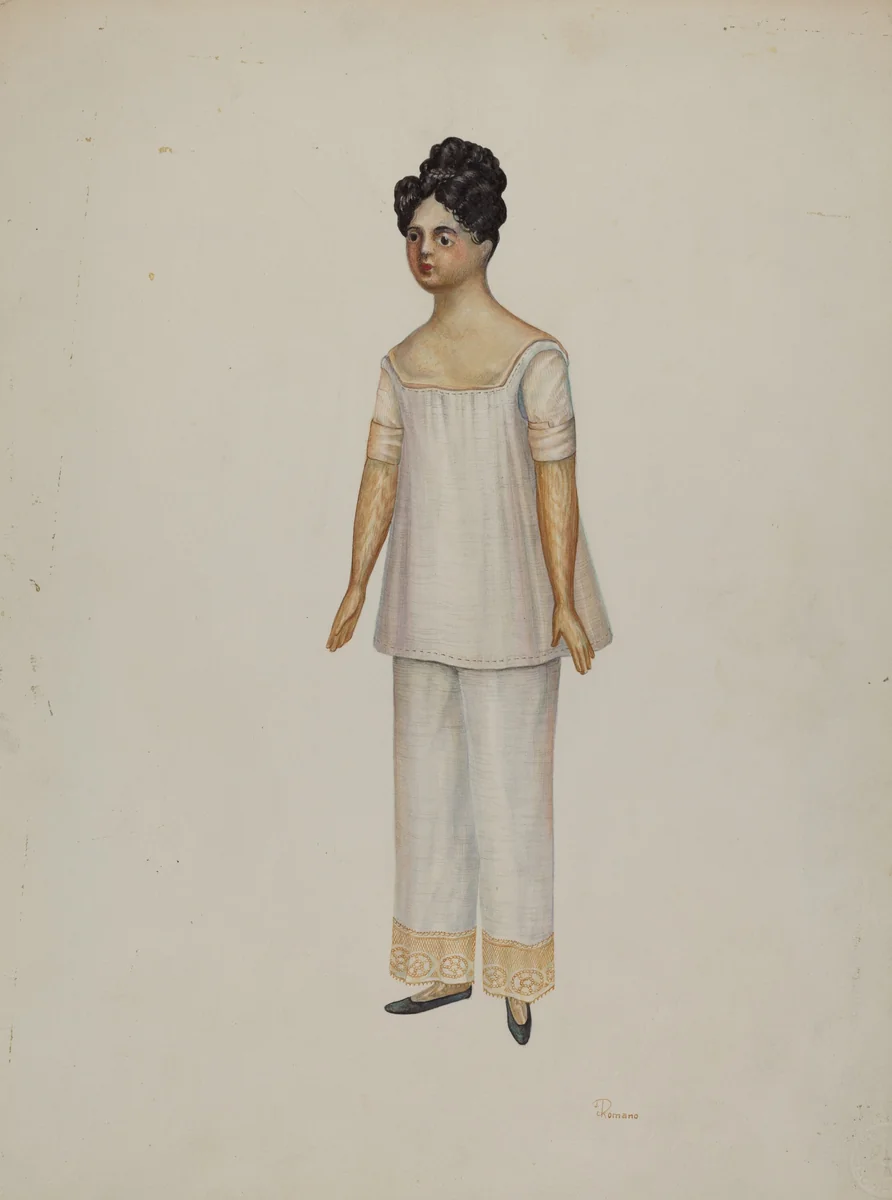 Doll - "Lydia Sherman" by Josephine C. Romano, index of american design, 1937