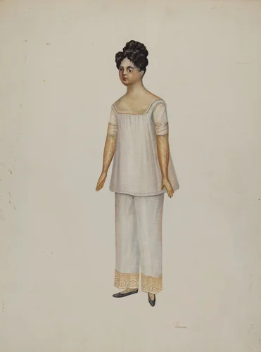 Doll - "Lydia Sherman" by Josephine C. Romano, index of american design, 1937