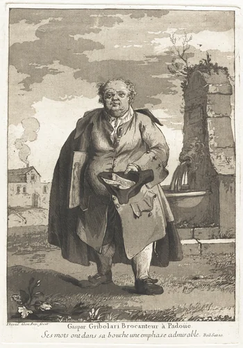 Gaspar Gribolari brocanteur à Padoue (Gaspar Gribolari, Secondhand Dealer in Padua) by Giovanni David, print, 1775