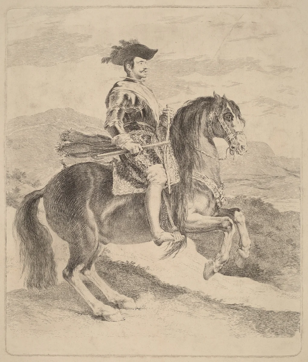 Felipe IV by Francisco Goya; Diego Velázquez, print, 1778