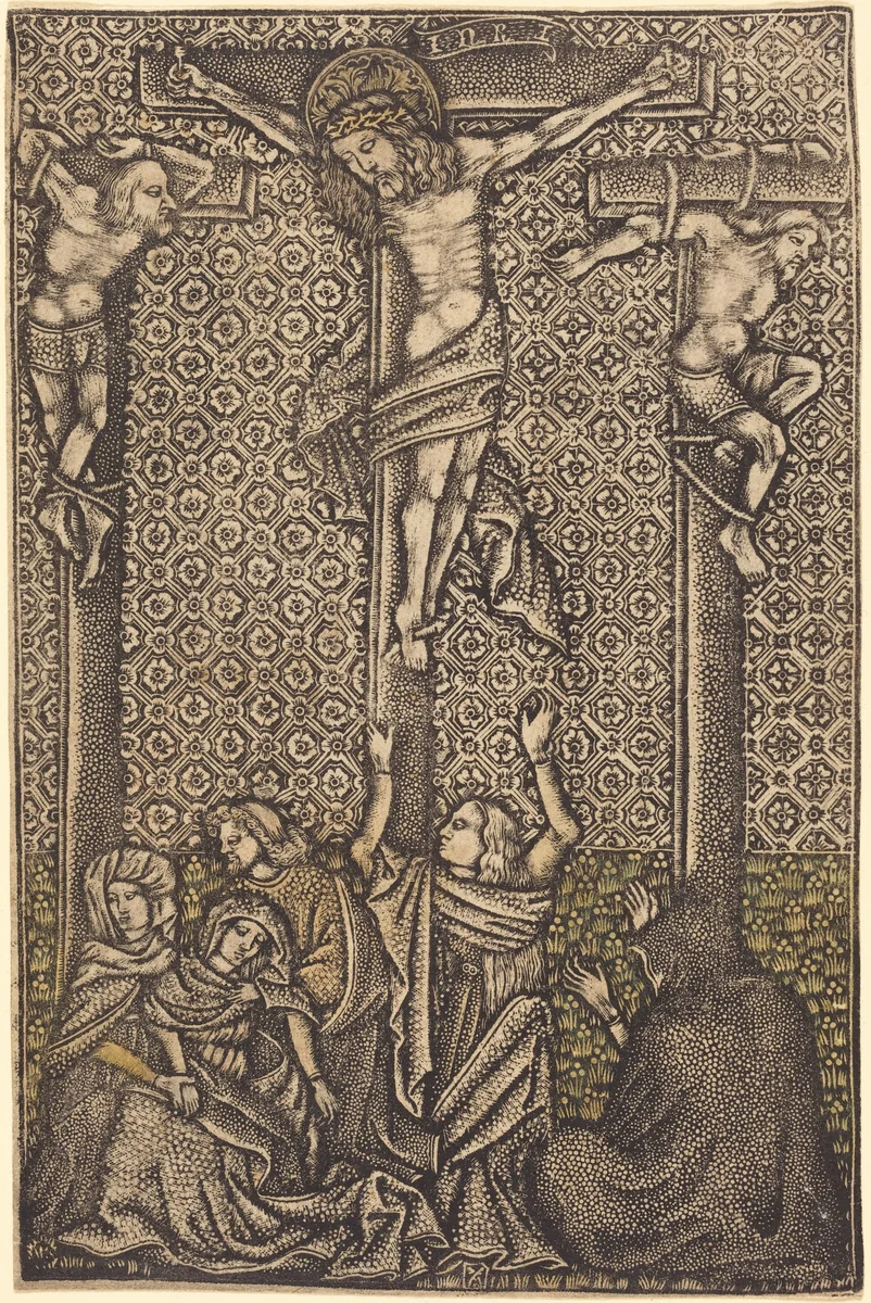 The Crucifixion by Master with the Crossed Clubs, print, 1460