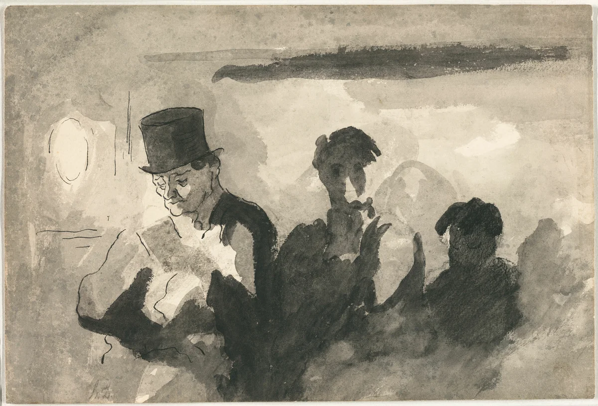 Third Class Carriage by Honoré-Victorin Daumier, print, 1864