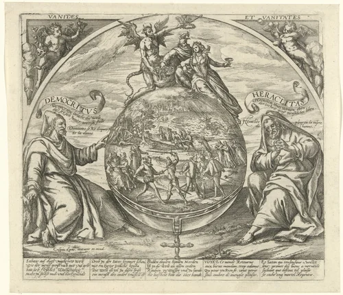 De omgekeerde wereld by Crispijn van de Passe, print, 1574-1637