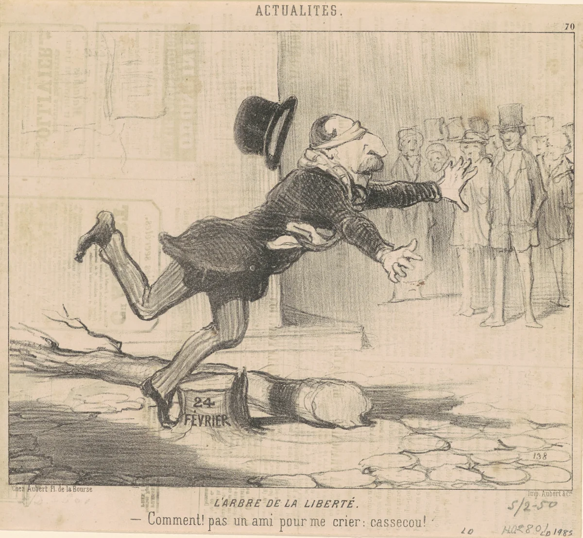 L'arbre de la liberté by Honoré Daumier, print, 1850