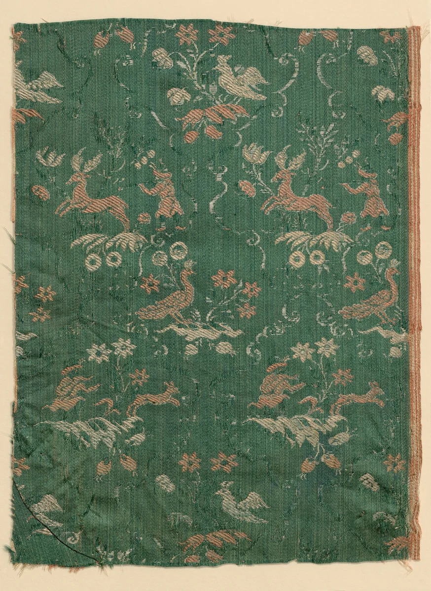 Fragment by Italy, textile, 1650-1700