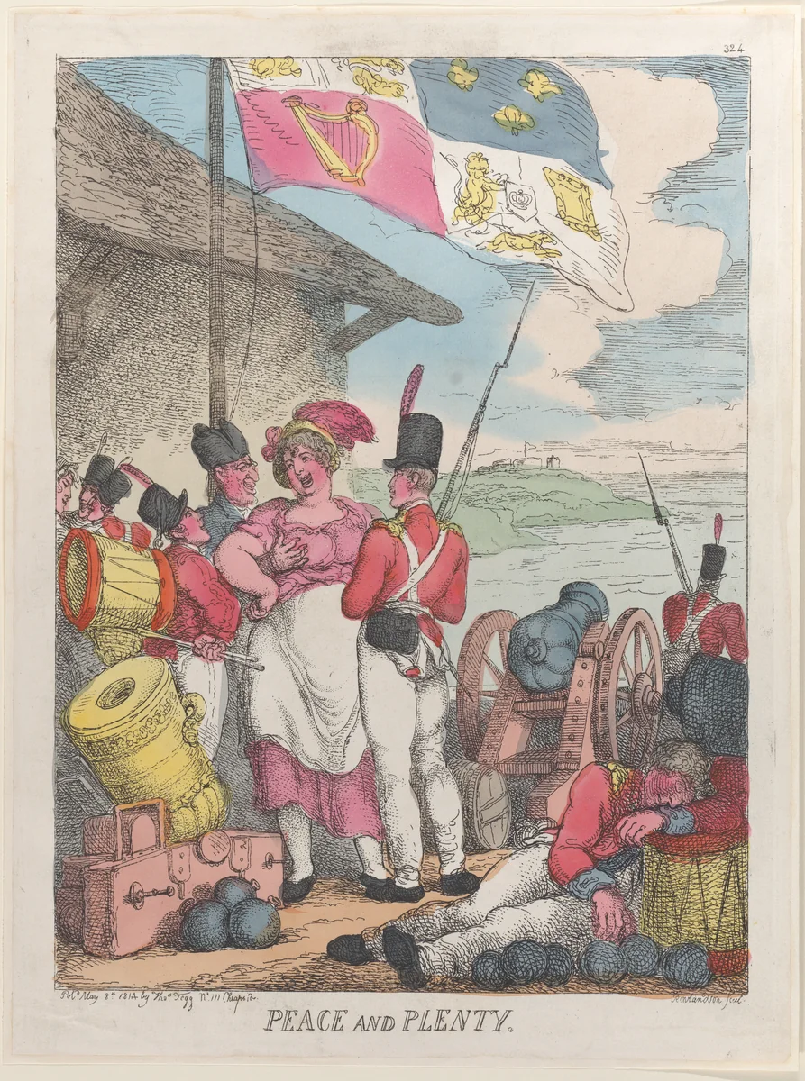 Peace and Plenty by Thomas Rowlandson, print, 1814