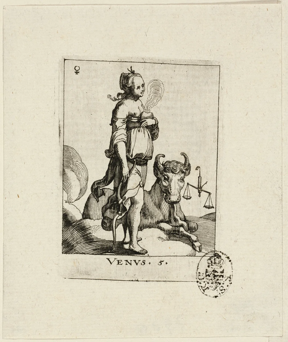 Venus, plate five from Der VII Planeten by Conrad Meyer, print, 1643-1689