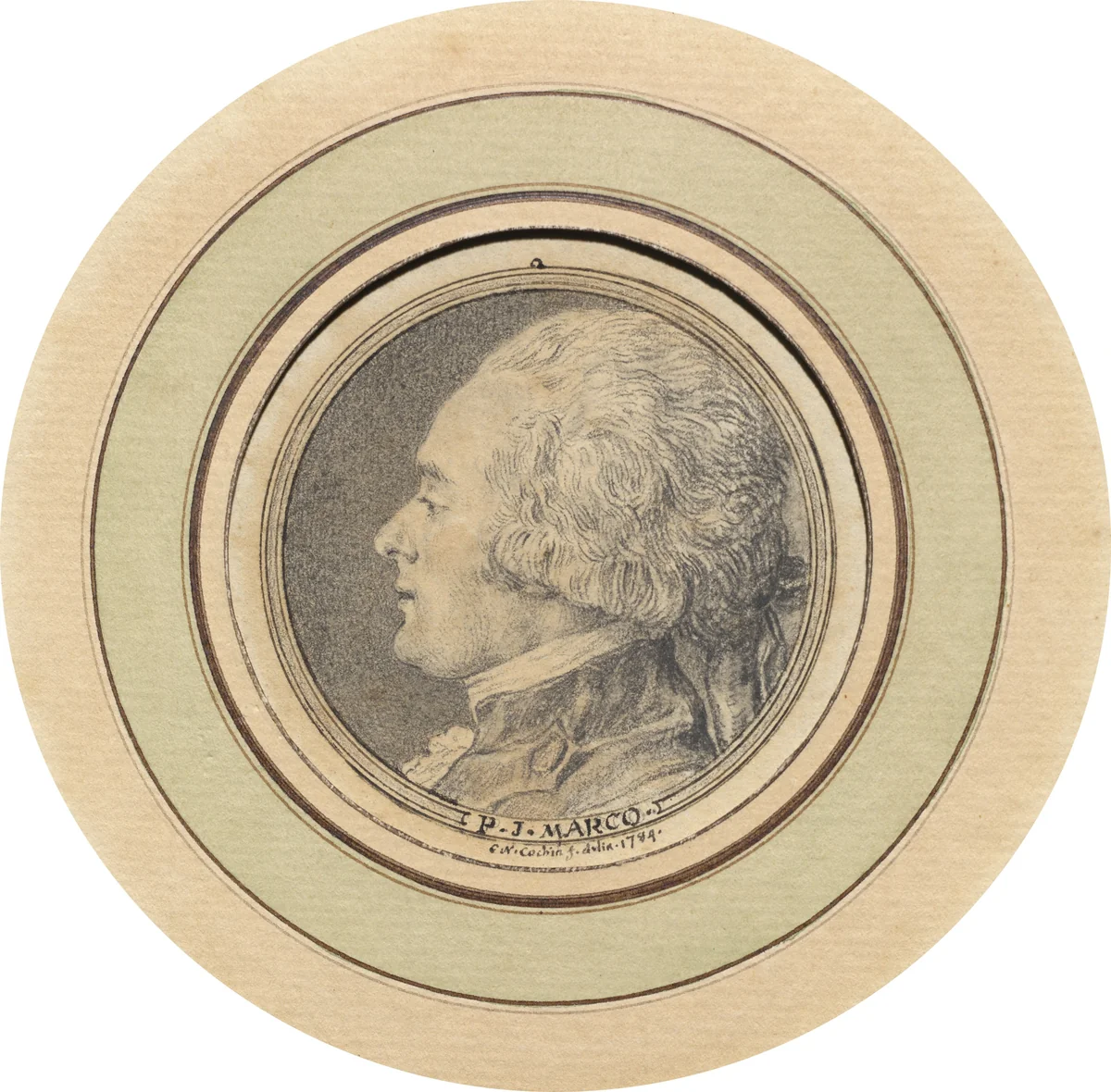 P.J. Marco by Charles Nicolas Cochin II, drawing, 1784