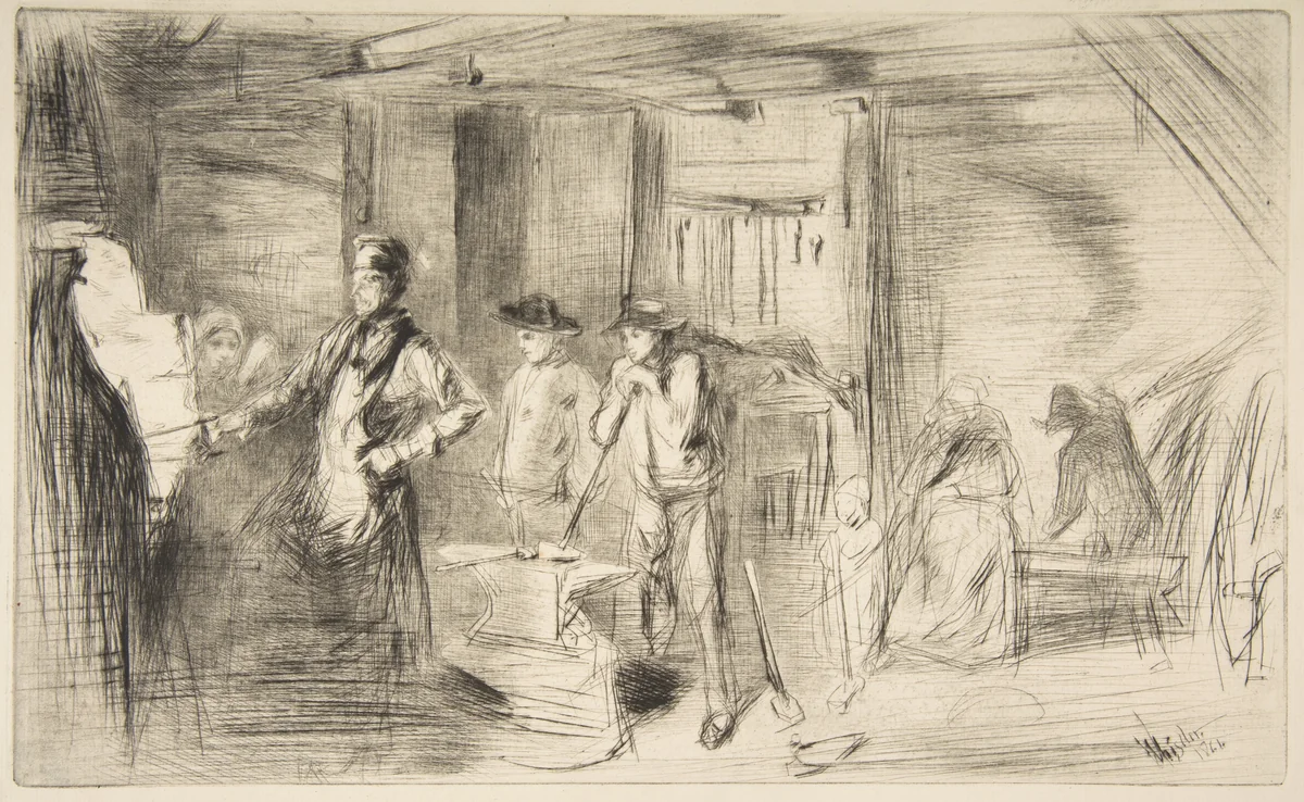 The Forge by James McNeill Whistler, print, 1861