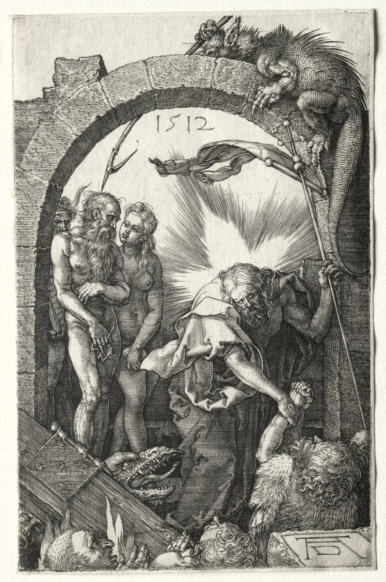 Christ in Limbo by Albrecht Dürer, print, 1512