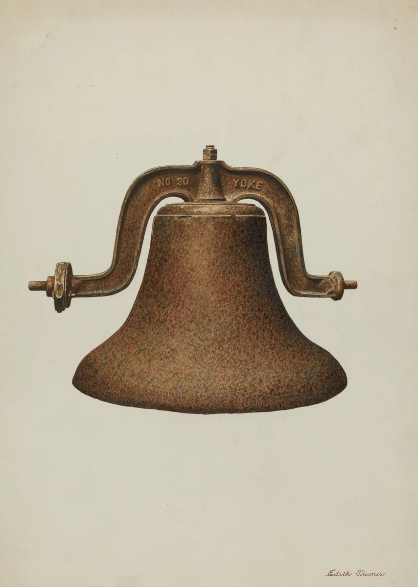 Church Bell by Edith Towner, index of american design, 1939