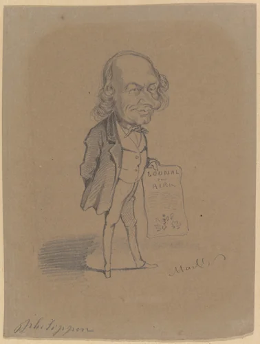 Caricature of Charles Philipon by Hippolyte Mailly, drawing, 1859