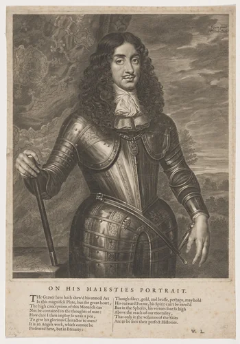 Charles II by Cornelis van Dalen I; Pieter Nason, print, 1602-1665