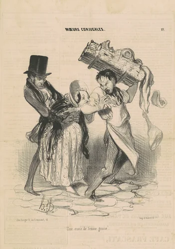 Une envie de femme grosse by Honoré Daumier, print, 1839