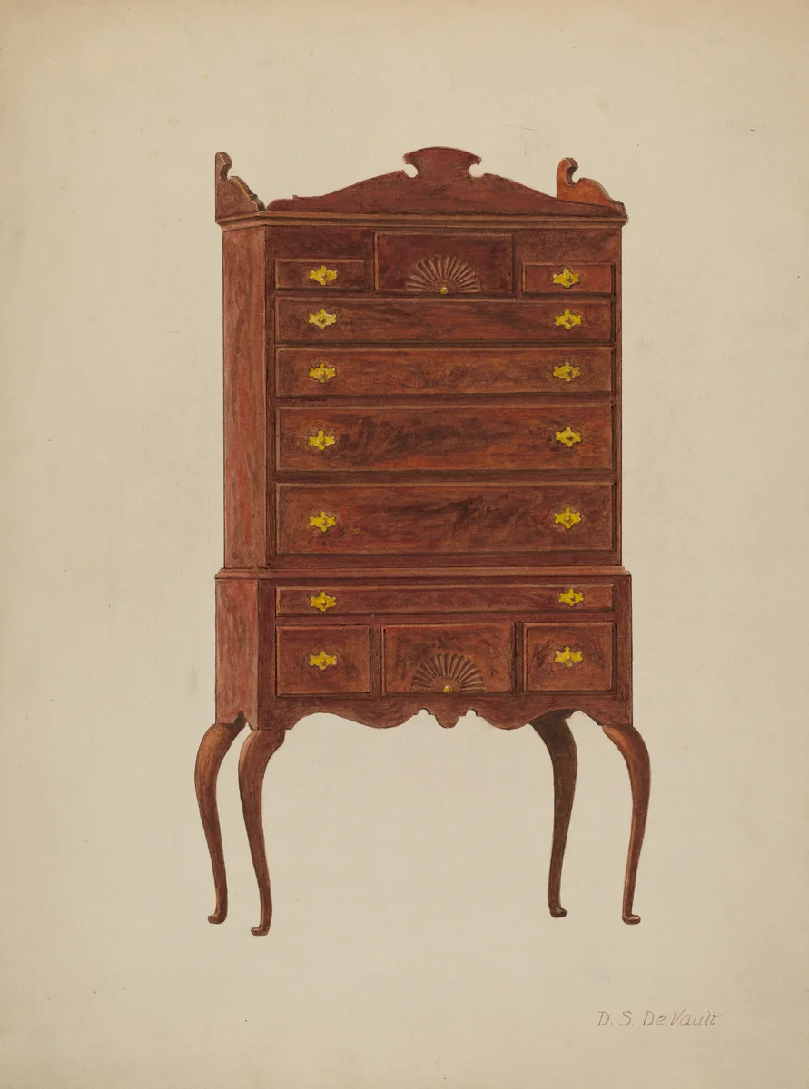 Highboy by David S. De Vault, index of american design, 1941