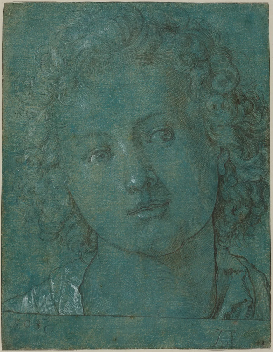 Head of a Boy by Albrecht Dürer, drawing, 1550-1599