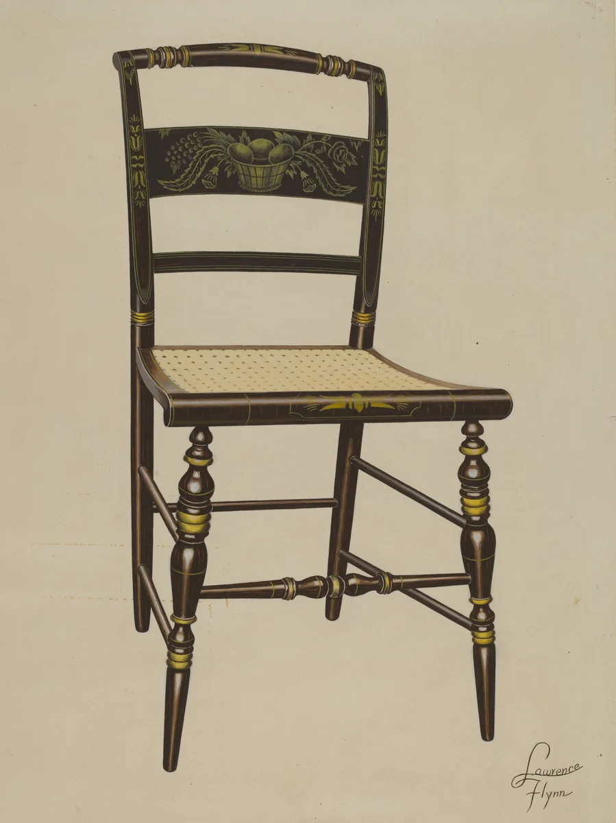 Hitchcock chair by Lawrence Flynn, index of american design, 1936