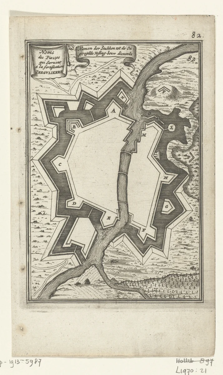 Illustratie voor 'Den Arbeid van Mars' van Allain Manesson Mallet by Romeyn de Hooghe, print, 1672