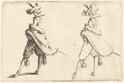 Gentleman Viewed from the Side by Jacques Callot, print, 1622