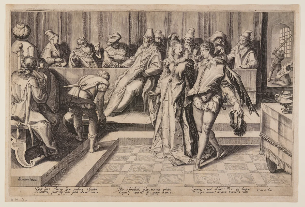 Salome Dancing before Herod by Jan Saenredam
Karel van Mander, print, 1592