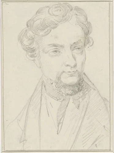 Portret van Jules Victor Genisson by anonymous, drawing, 1842-1900