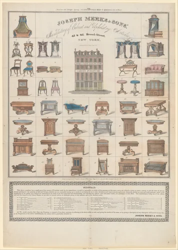 Broadside by Joseph Meeks & Sons, print, 1833