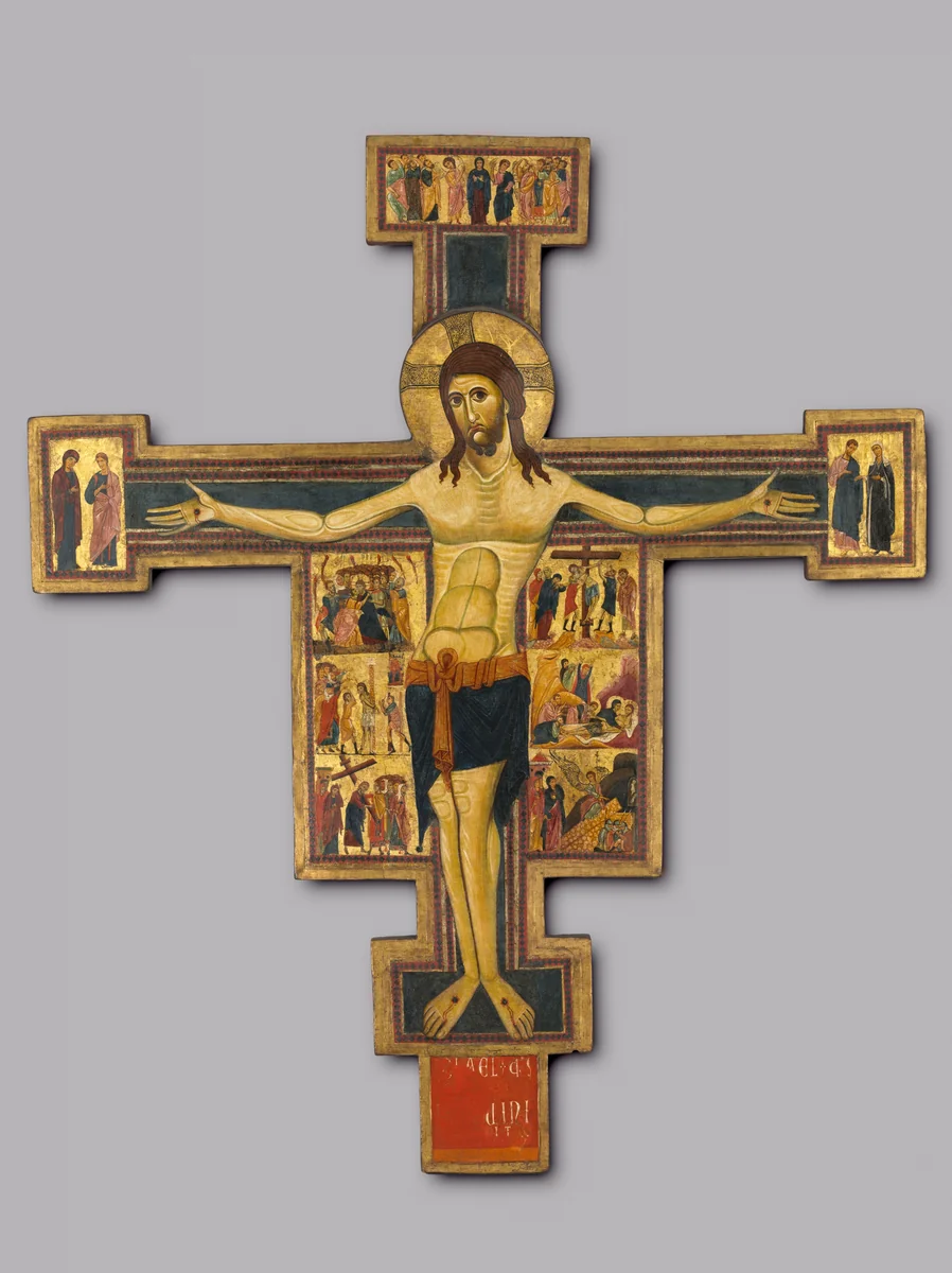 Crucifix with Scenes of the Passion by Unknown, painting, 1225-1245
