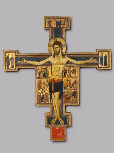 Crucifix with Scenes of the Passion by Unknown, painting, 1225-1245