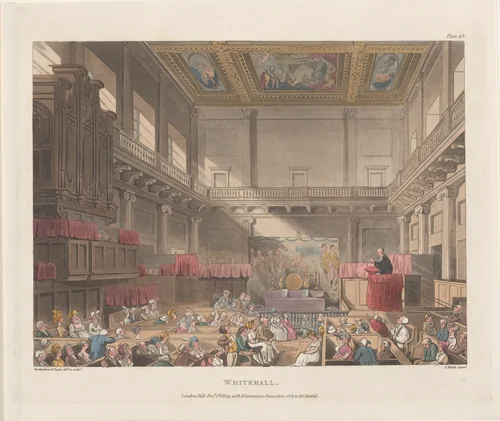 Whitehall by Thomas Rowlandson, print, 1809
