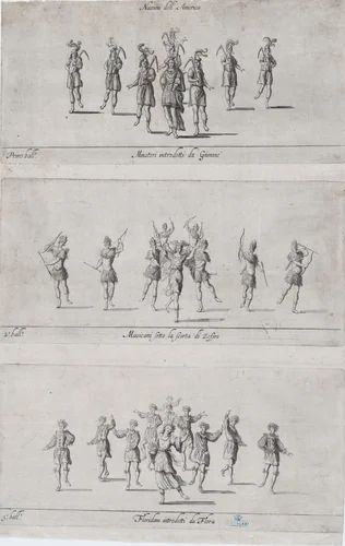 Nations of America ballets by anonymous, print, 1600-1699