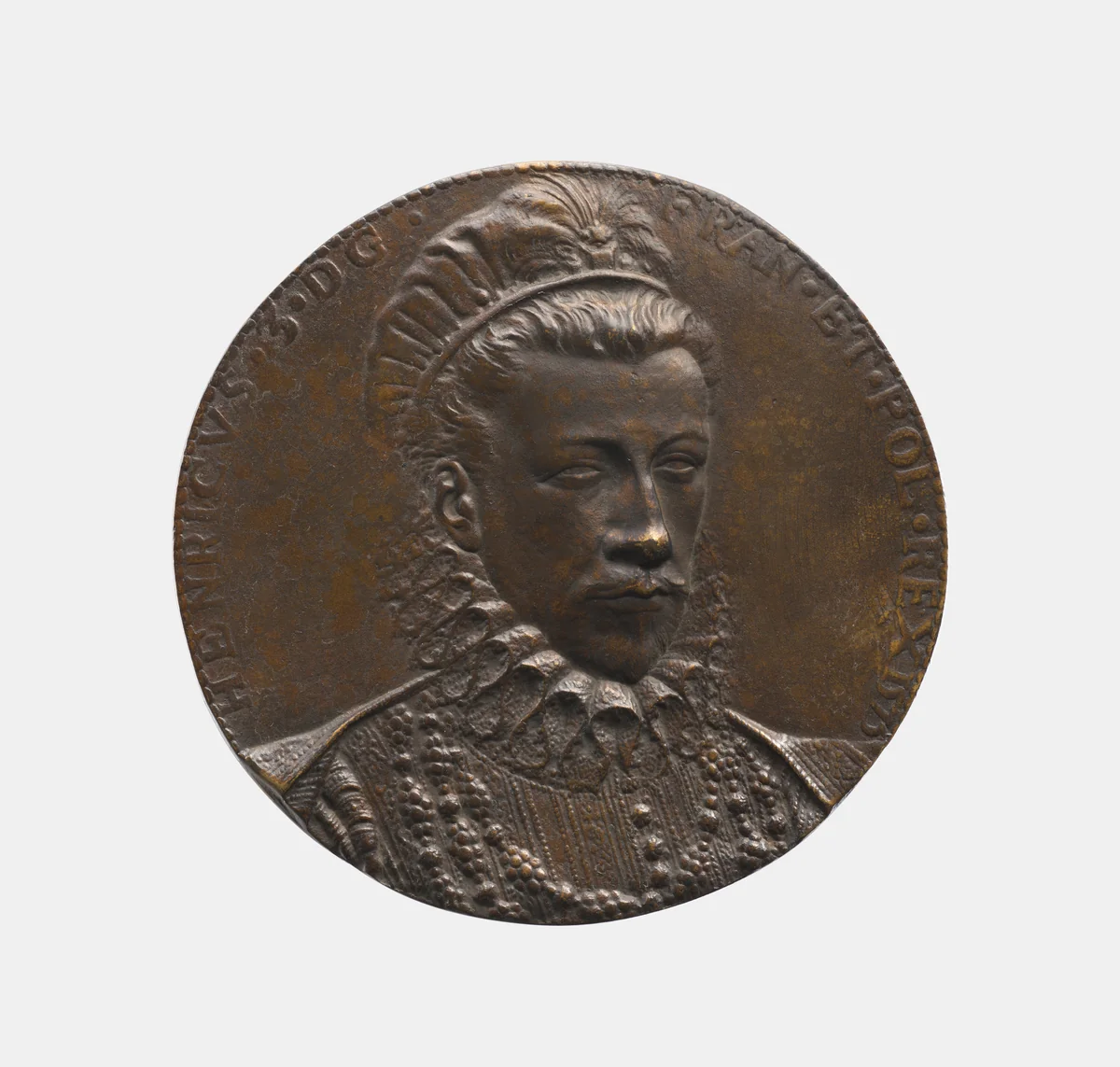 Henry III 1551-89, King of France 1574-89, elected King of Poland 1573 by Germain Pilon, metalwork, 1575