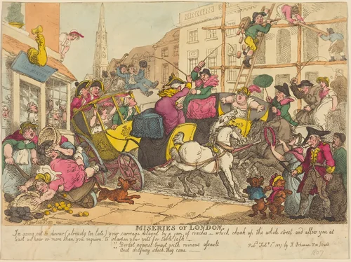 Miseries of London by Thomas Rowlandson, print, 1807
