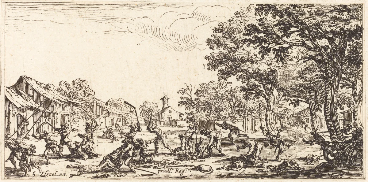 The Peasants' Revenge by Jacques Callot, print, 1633
