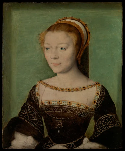 Anne de Pisseleu (1508–1576), Duchesse d'Étampes by Corneille de Lyon, painting, 1535-1540