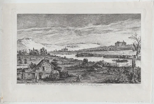 View of the Madrid Castle, near Paris by Jean Jacques de Boissieu, print, 1764