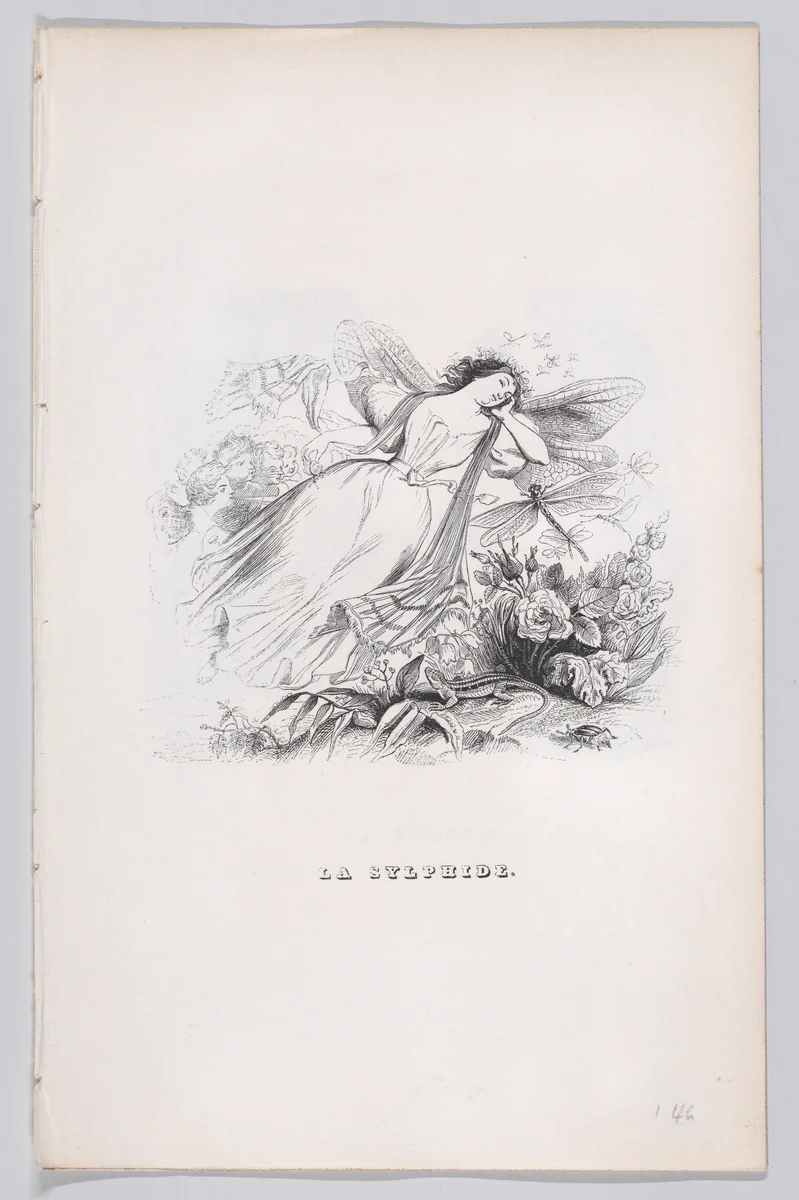 The Sylph, from "The Complete Works of Béranger" by J. J. Grandville, print, 1836