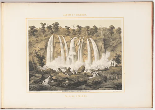 Falling Springs by Woldemar Rau, print, 1857