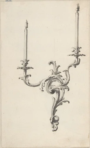 Design for a Sconce by anonymous, drawing, 1700-1799