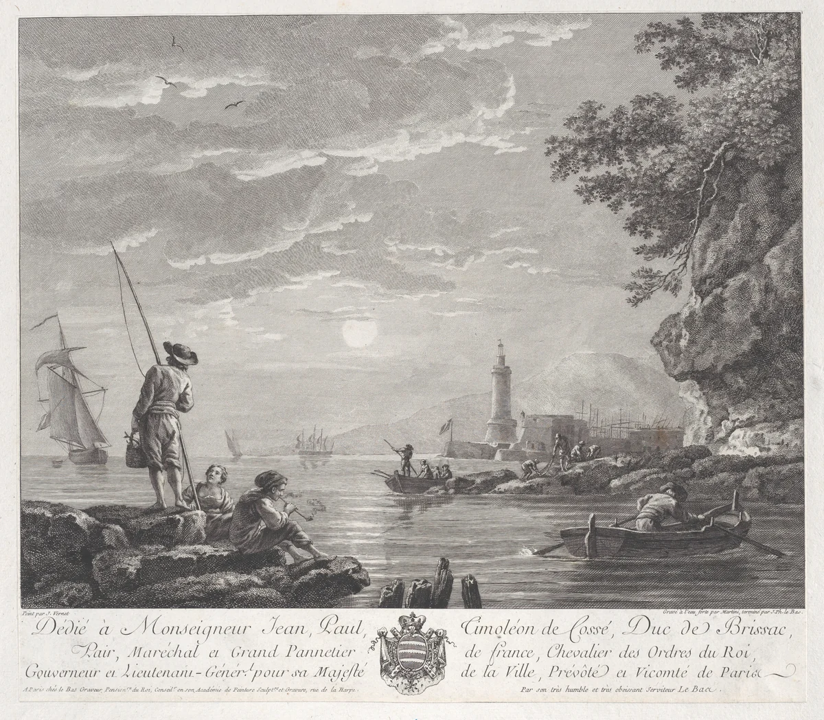 The End of the Fishing by Joseph Vernet, print, 1760-1770