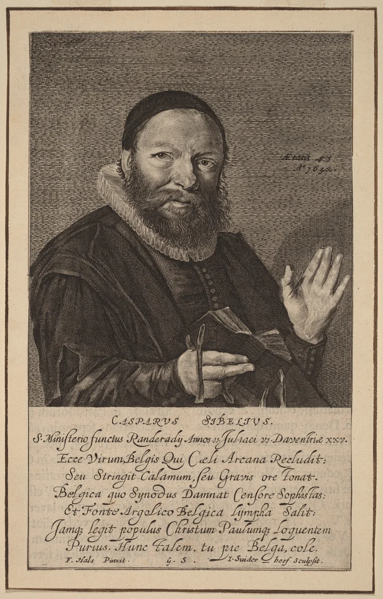 Caspar Sibelius by Jonas Suyderhoff, print, 1642