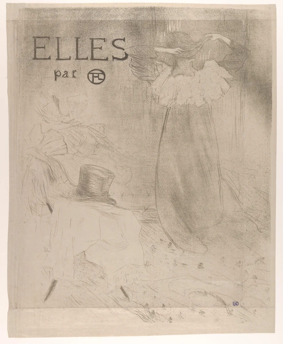 Elles (portfolio cover) by Henri de Toulouse-Lautrec, print, 1896