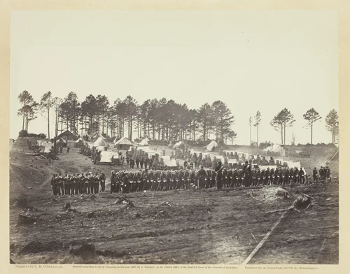 Guard Mount, Head-Quarters Army of the Potomac by Timothy O'Sullivan, photograph, 1864