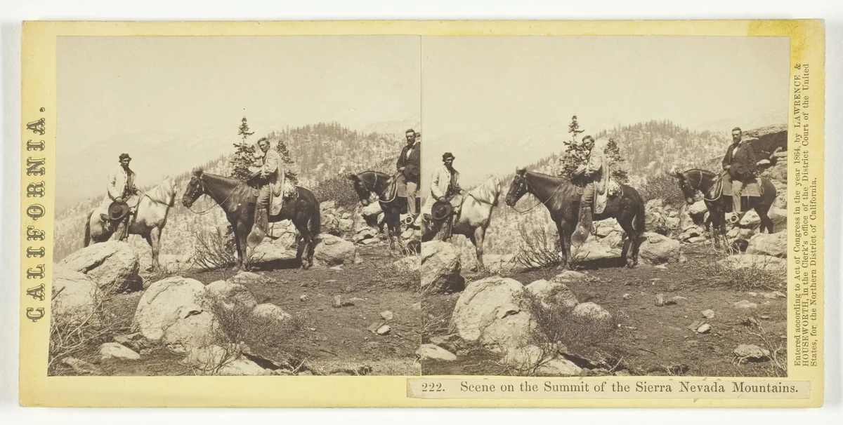 Scene on the Summit of the Sierra Nevada Mountains, California, No. 222 from the series "California" by Lawrence & Houseworth, photograph, 1864