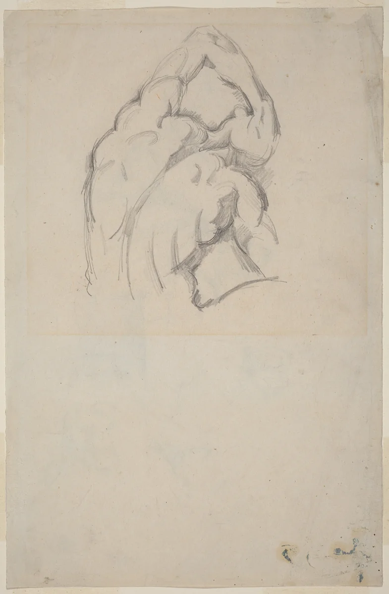 Study of the "Ecorché" [recto] by Paul Cezanne, drawing, 1865-1870