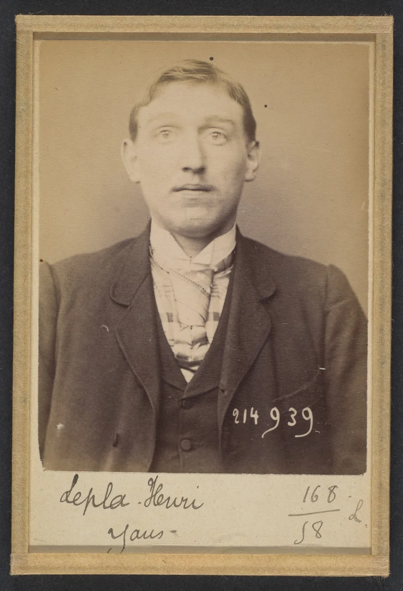 Lepla. Henri, Florimond. 25 ans, né à Gand (Belgique). Anarchiste. 1/3/94. by Alphonse Bertillon, photograph, 1894
