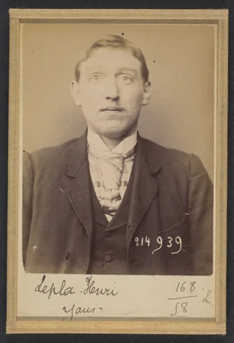 Lepla. Henri, Florimond. 25 ans, né à Gand (Belgique). Anarchiste. 1/3/94. by Alphonse Bertillon, photograph, 1894