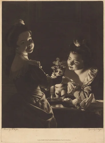 Miss Kitty Dressing by Thomas Watson; Joseph Wright, print, 1781