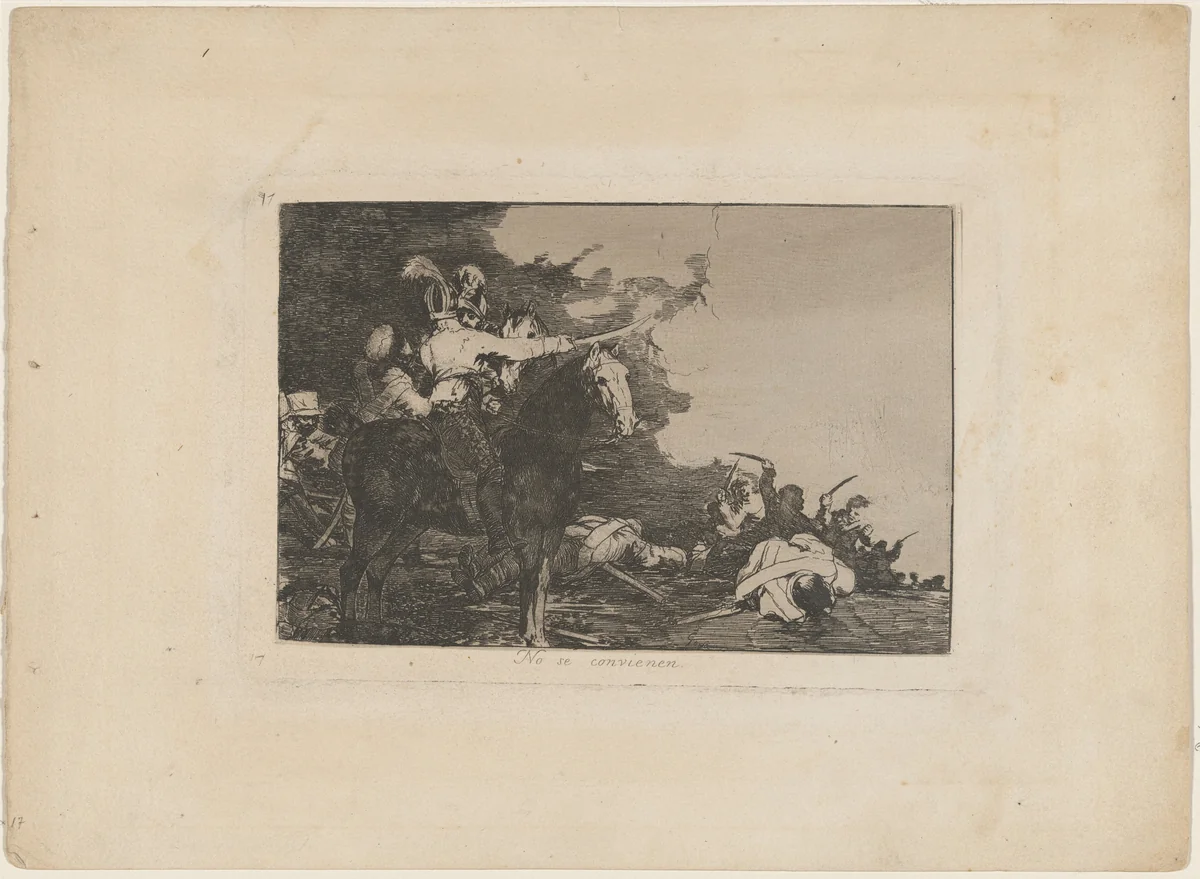 No se convienen (They Do Not Agree) by Francisco Goya, print, 1863