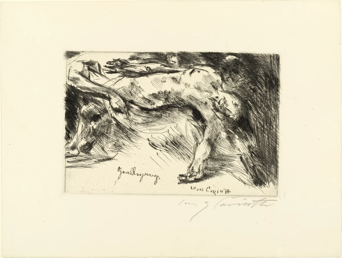 Burial (Grablegung) from Compositions (Kompositionen) by Lovis Corinth, print, 1921
