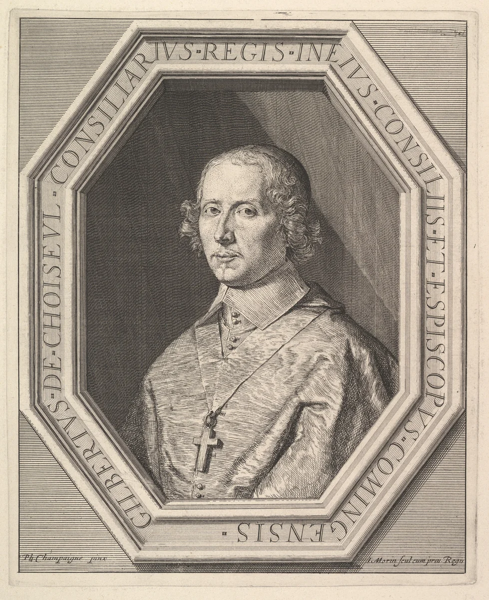 Gilbert de Choiseul-Praslin, eveque de Comminges by Jean Morin, print, 1605-1650